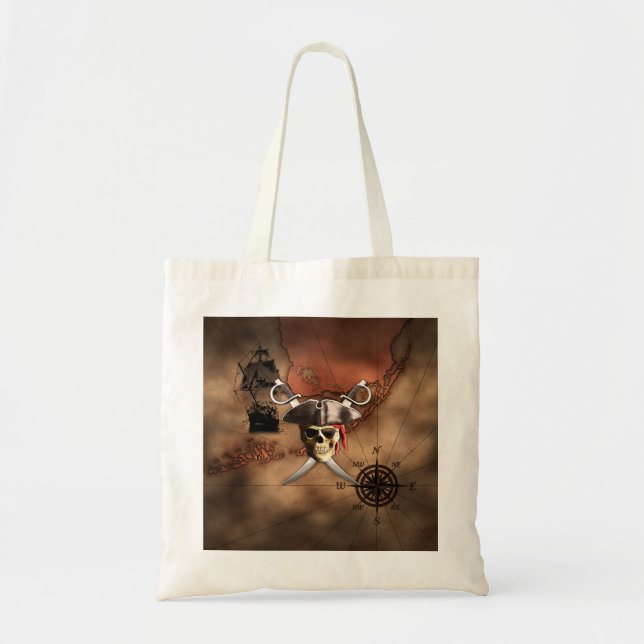 Pirate Map Tote Bag (Front)