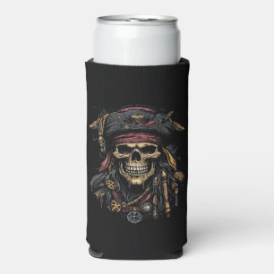 Pirate Mascot Can Cooler