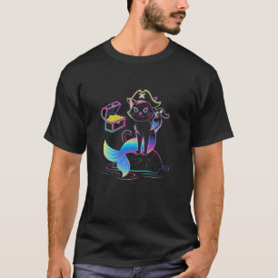 Pirate Mermaid Cats Lover Men Women & Kids Kitten T-Shirt