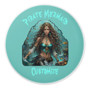 Pirate Mermaid Lady Thunder_Cove Ceramic Knob