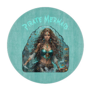 Pirate Mermaid Lady Thunder_Cove Cutting Board