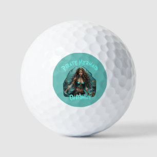 Pirate Mermaid Lady Thunder_Cove Golf Balls