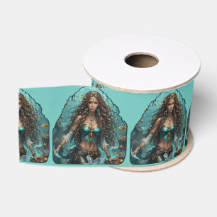 Pirate Mermaid Lady Thunder_Cove Grosgrain Ribbon