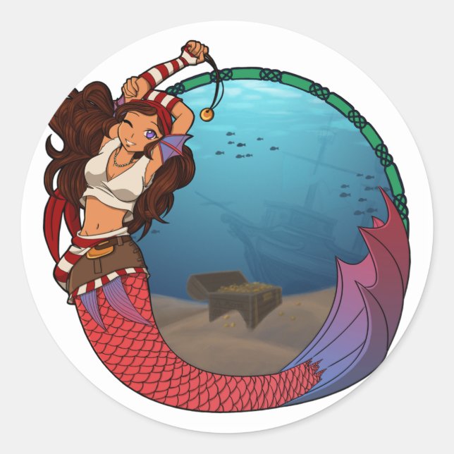 Pirate Mermaid Stickers (Front)