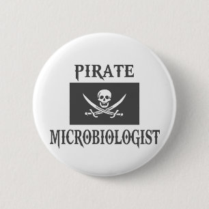 Pirate Microbiologist 6 Cm Round Badge