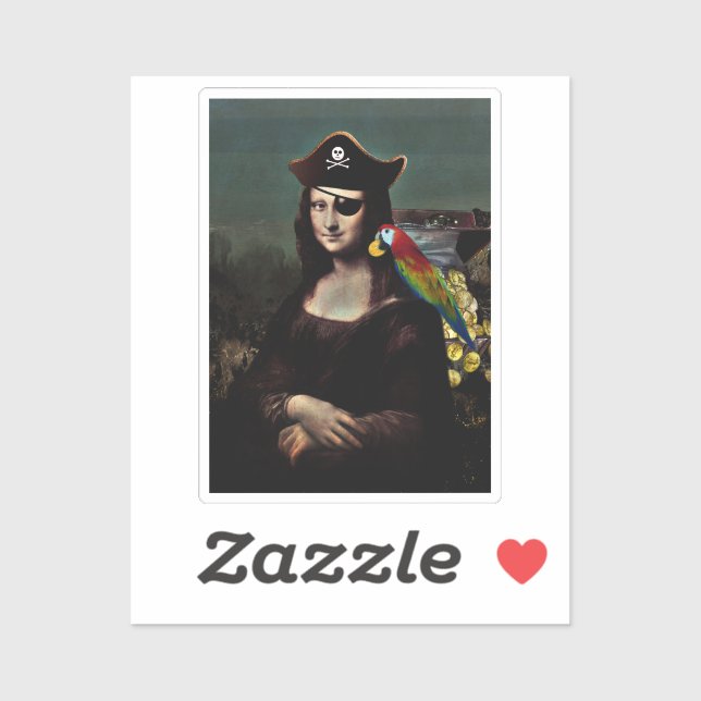 Pirate Mona Lisa with Eye Patch (Sheet)
