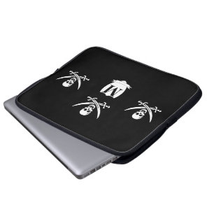 Pirate & monogram laptop sleeve