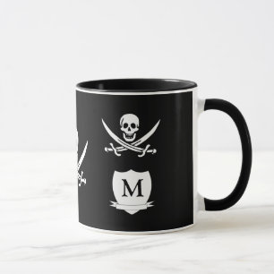 Pirate & monogram mug