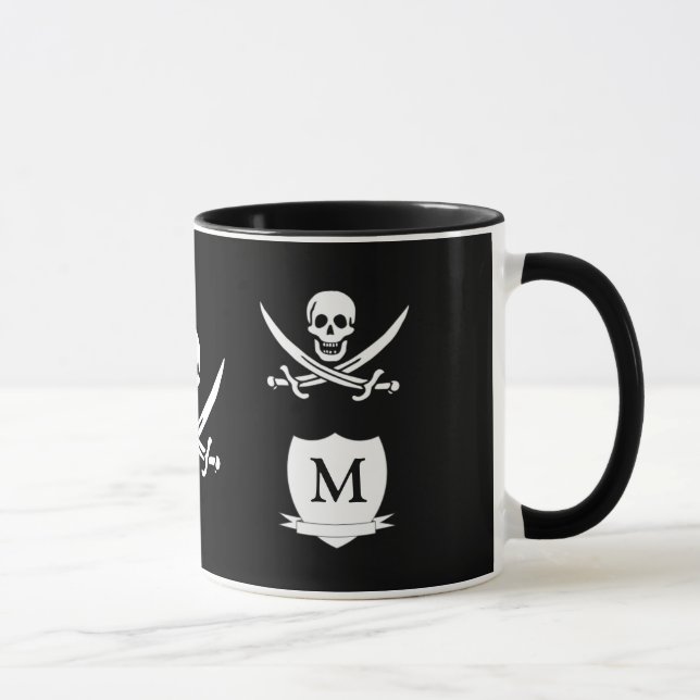 Pirate & monogram mug (Right)