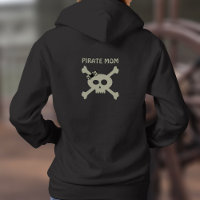 Pirate Mum Cute Skull and Crossbones Womens Hoodie