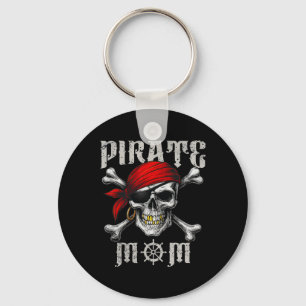 Pirate Mum Jolly Roger Flag And Skull Crossbones H Key Ring