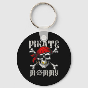 Pirate Mummy Jolly Roger Flag And Skull Crossbones Key Ring