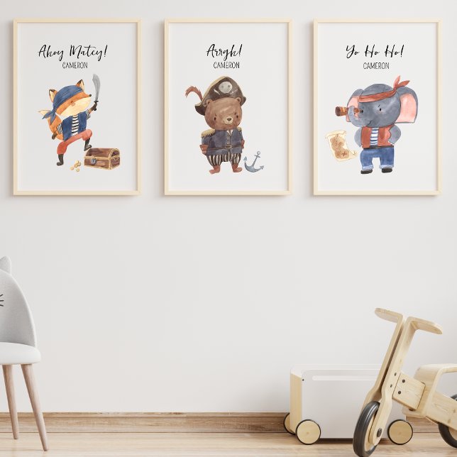 Pirate Nursery Decor Personalised Text Name (Creator Uploaded)
