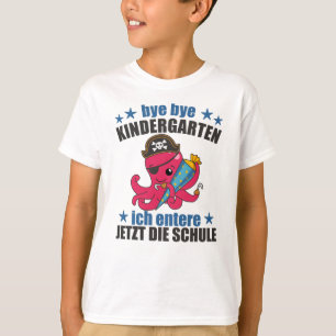 Pirate Octopus Enrolment School Kids School Bag T-Shirt