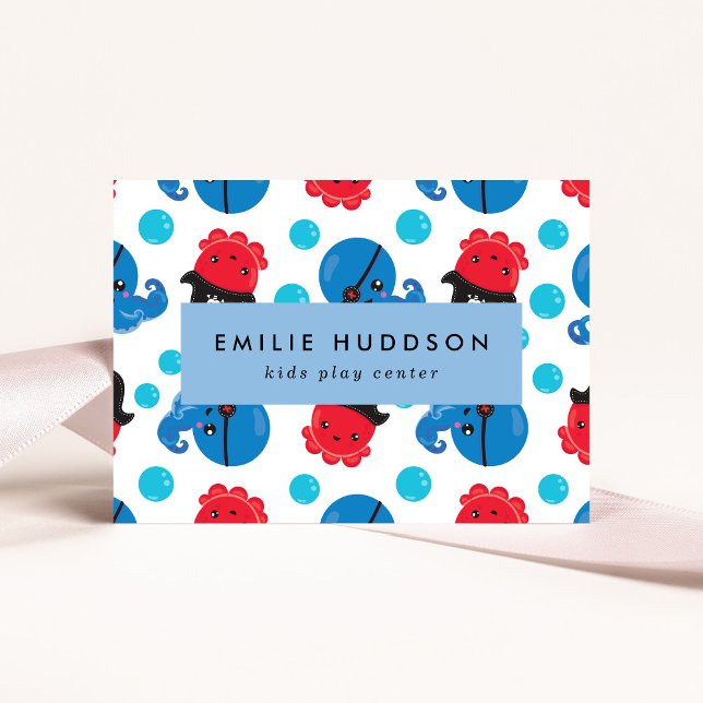 Pirate Octopus, Kids Play Centre, Activity Centre Business Card (Creator Uploaded)