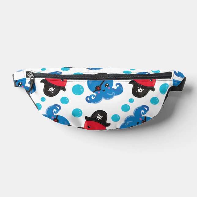 Pirate Octopus, Octopus Pattern, Sea Animals Bum Bags (Lay Down)