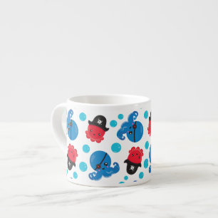 Pirate Octopus, Octopus Pattern, Sea Animals Espresso Cup