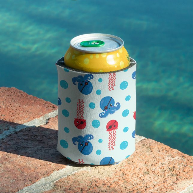 Pirate Octopus, Pirate Jellyfish, Sea Animals Can Cooler (In Situ Pool)