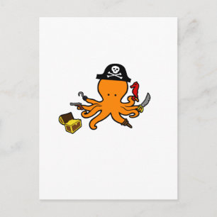 Pirate Octopus Postcard