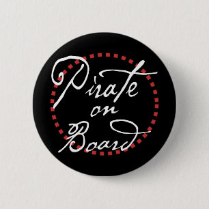 Pirate on Board 6 Cm Round Badge