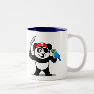 Pirate Panda Two-Tone Coffee Mug