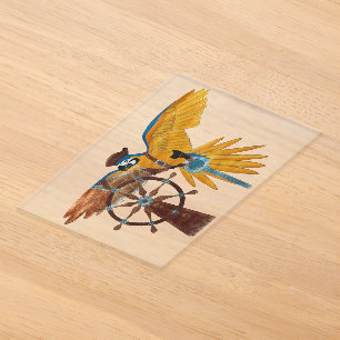 Pirate Parrot Acrylic Invitations