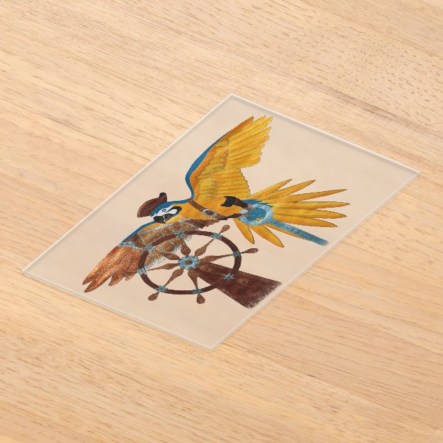 Pirate Parrot Acrylic Invitations (Laydown)