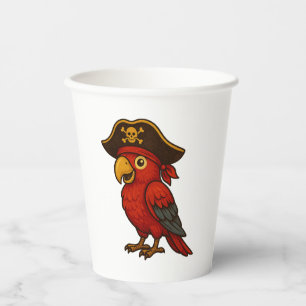 Pirate Parrot Birthday Party Paper Cups