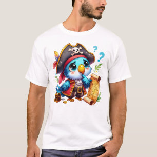 Pirate Parrot Cute Adventure Art T-Shirt
