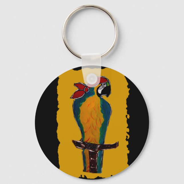 Pirate Parrot Key Ring (Front)
