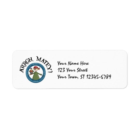 Pirate Parrot Label Return Address Label
