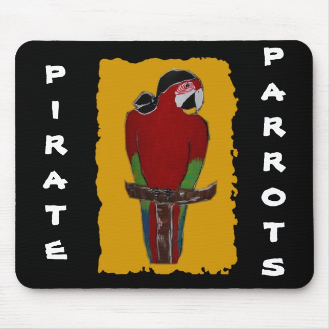 Pirate Parrot Mouse Mat (Front)