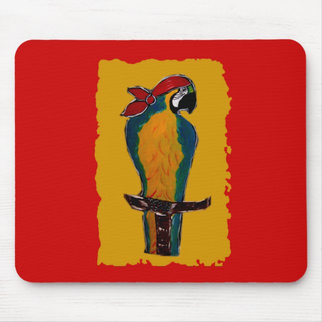 Pirate Parrot Mouse Mat (Front)