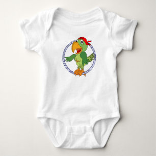 Pirate Parrot Nautical Print Baby Bodysuit