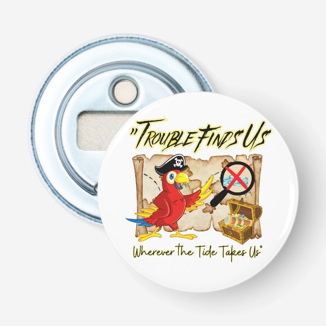pirate parrot quote bottle opener (Front)