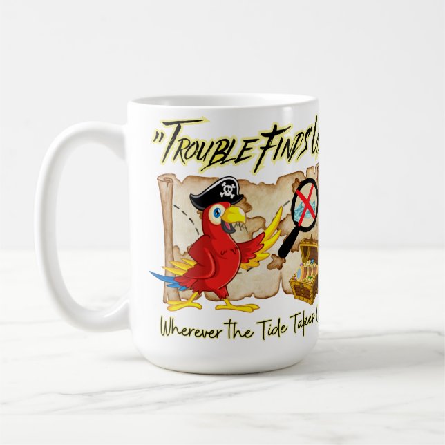 pirate parrot quote coffee mug (Left)