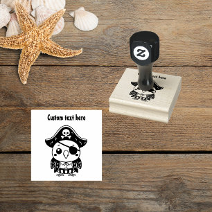 Pirate Parrot Rubber Stamp