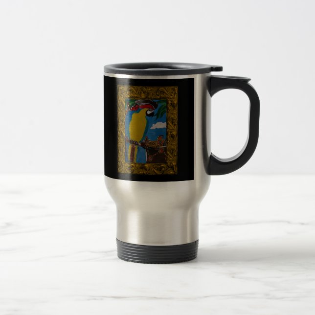 Pirate Parrot Travel Mug (Right)