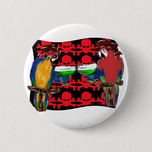 Pirate Parrots 6 Cm Round Badge