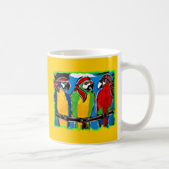 PIRATE PARROTS COFFEE MUG (Right)