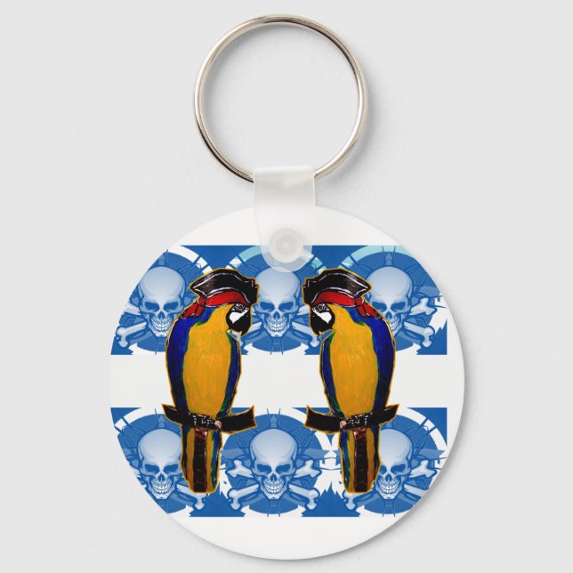 Pirate Parrots Key Ring (Front)