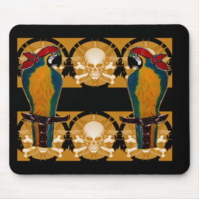 Pirate Parrots Mouse Mat (Front)