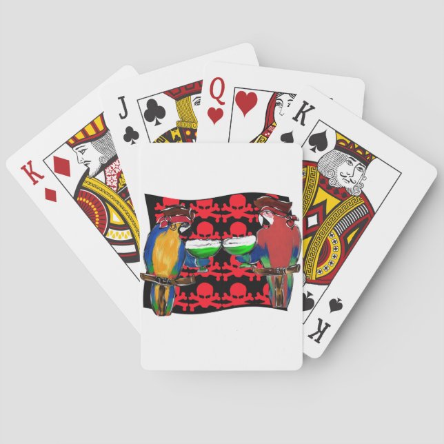 Pirate Parrots Playing Cards (Back)