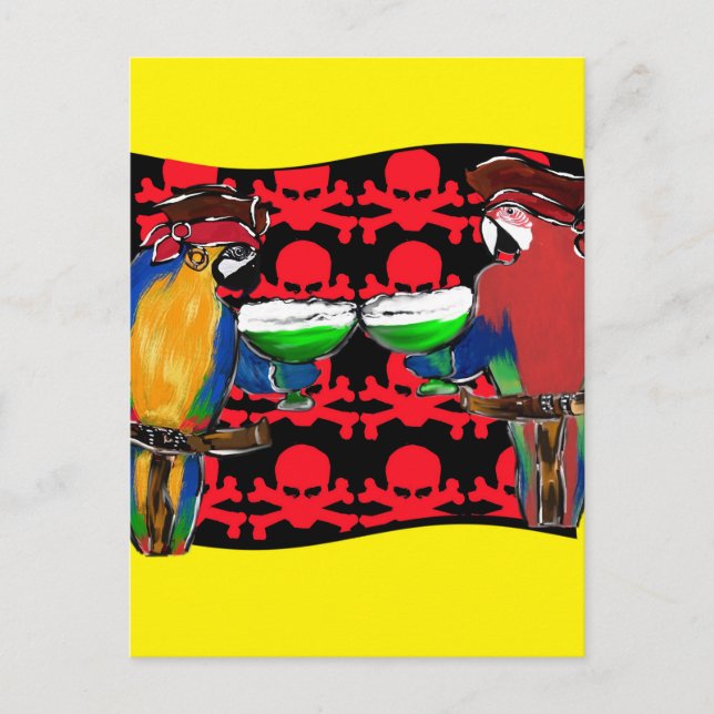 PIRATE PARROTS POSTCARD (Front)
