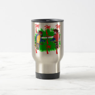 PIRATE PARROTS TRAVEL MUG