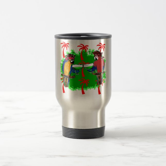 PIRATE PARROTS TRAVEL MUG (Center)
