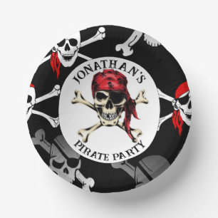 PIRATE Party AND CROSS BONES Paper Plate