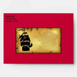 Pirate Party Envelope Style: A7 Greeting Card
