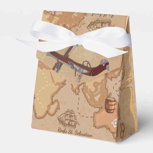 Pirate party favour bags - box (Front Side)