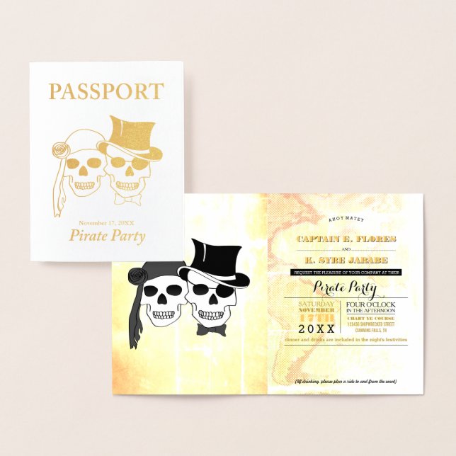Pirate Party Gold Foil Passport Foil Card (Display)